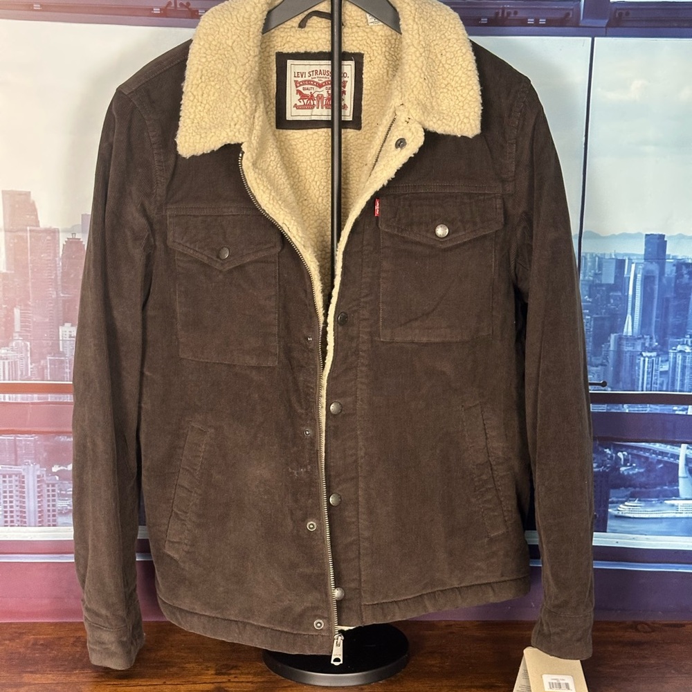 Levi's Men's Dark Brown Sherpa Jacket